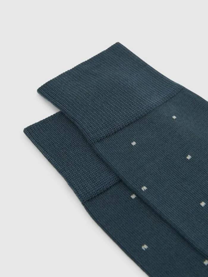 REISS Socks and Underwear Men Polka Dot Socks Airforce Blue