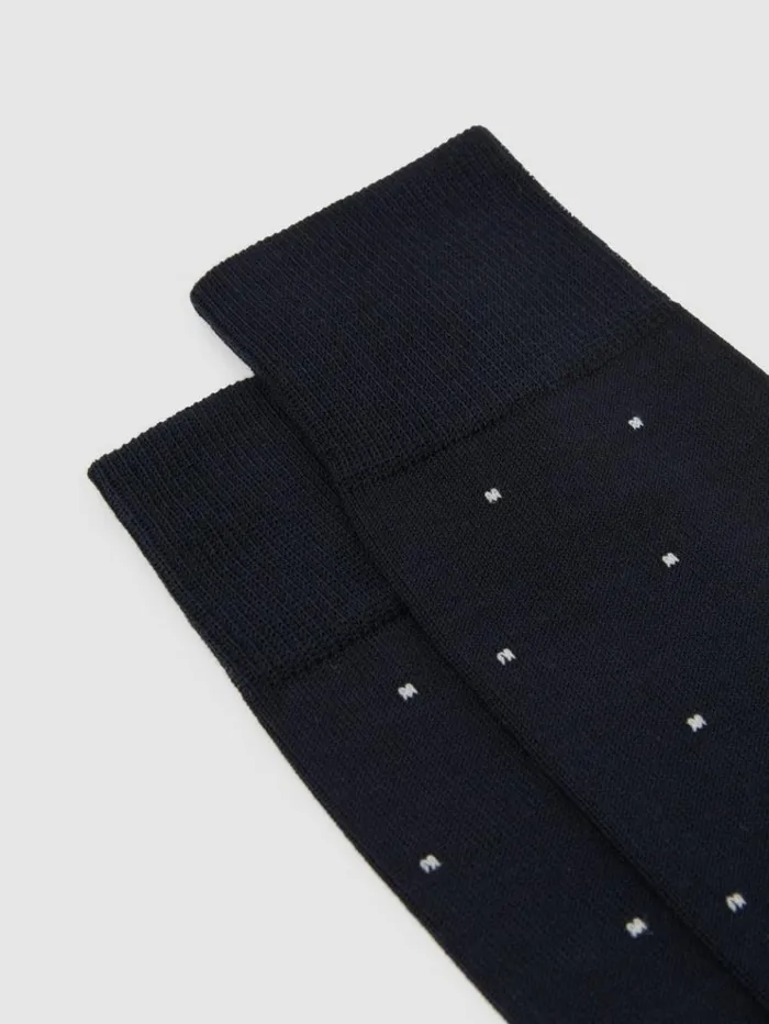 REISS Socks and Underwear Men Polka Dot Socks Navy
