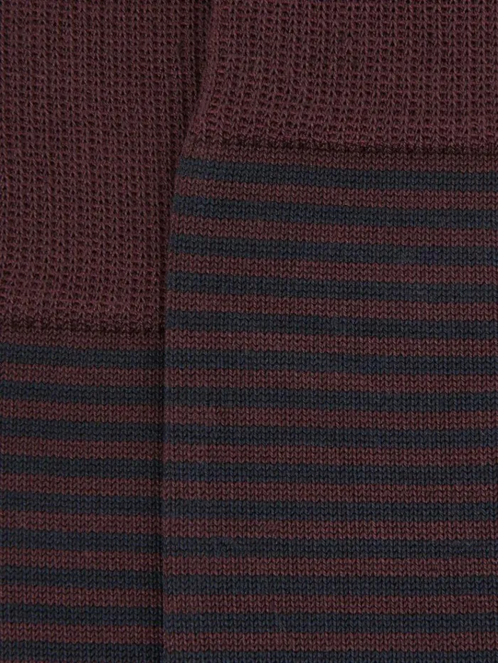 REISS Socks and Underwear Men Striped Socks Bordeaux
