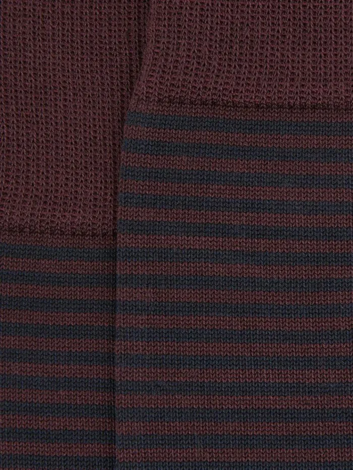 REISS Socks and Underwear Men Striped Socks Bordeaux