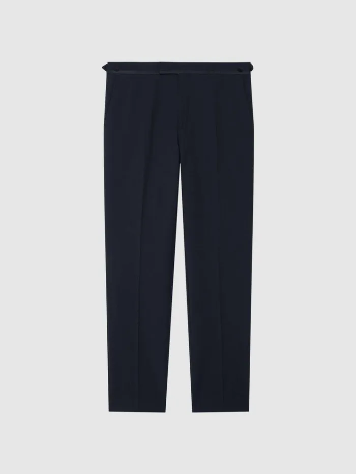 REISS Suits and Tailoring Men Modern Fit Tuxedo Trousers Navy