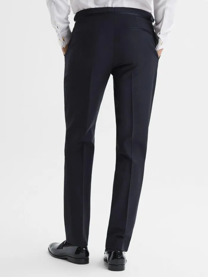 REISS Suits and Tailoring Men Modern Fit Tuxedo Trousers Navy