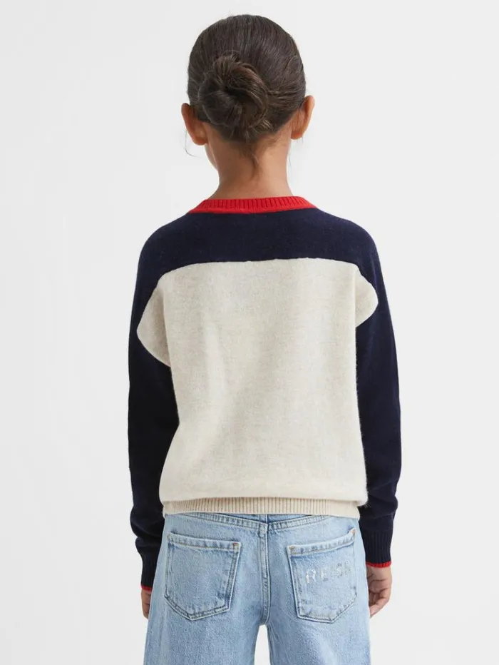 REISS Sweaters Children Casual Knitted Festive Jumper Blue