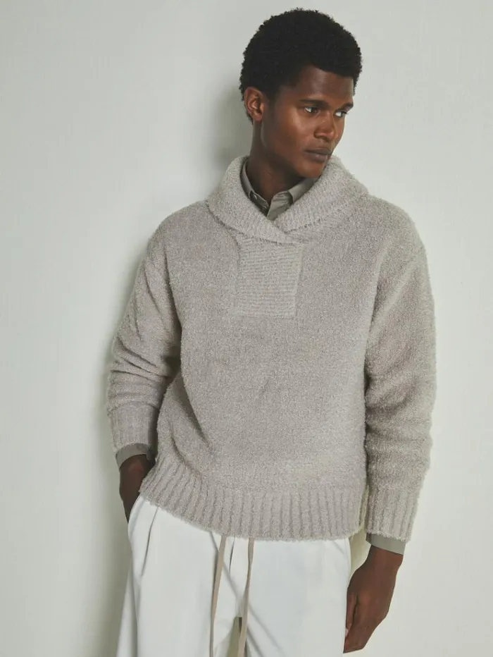 REISS Sweaters WomenMen Reiss Les 100 Ciels Boucl Jumper With Wool Grey