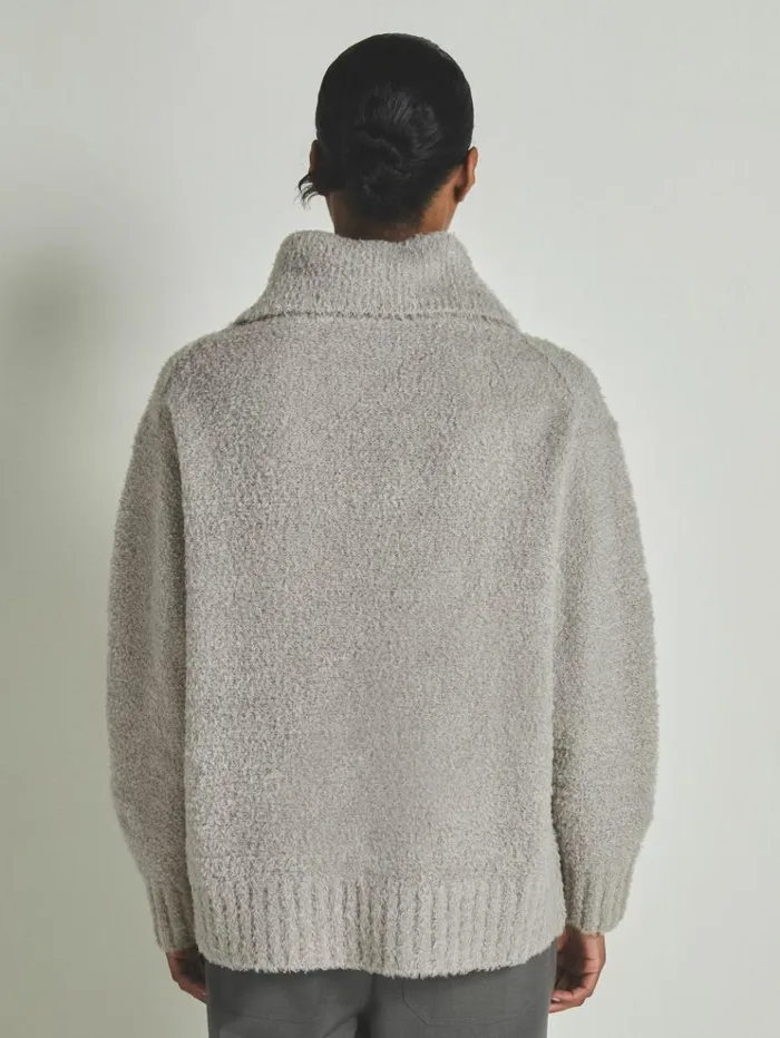 REISS Sweaters WomenMen Reiss Les 100 Ciels Boucl Jumper With Wool Grey