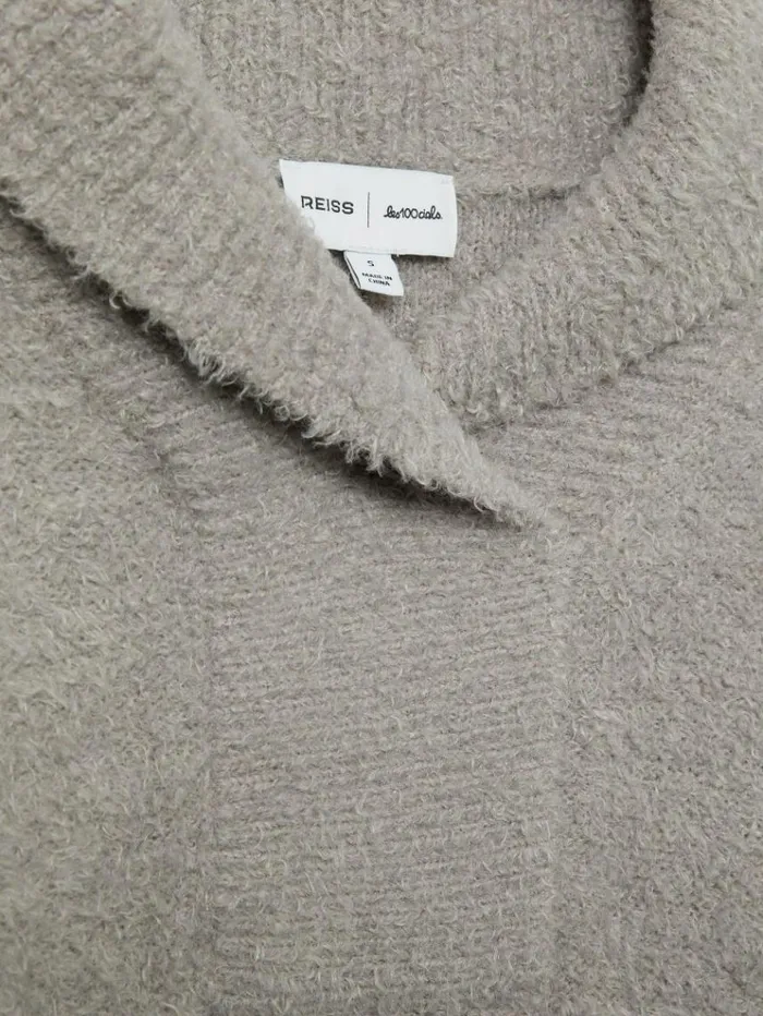 REISS Sweaters WomenMen Reiss Les 100 Ciels Boucl Jumper With Wool Grey