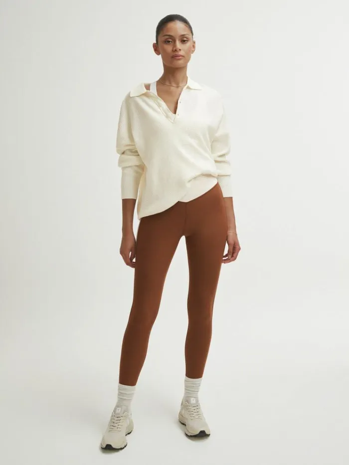 REISS Sweaters Women The Upside Oversized Cotton Polo Jumper Cream