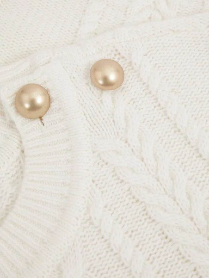 REISS Sweaters Women WoolCashmere Cable Knit Jumper Cream