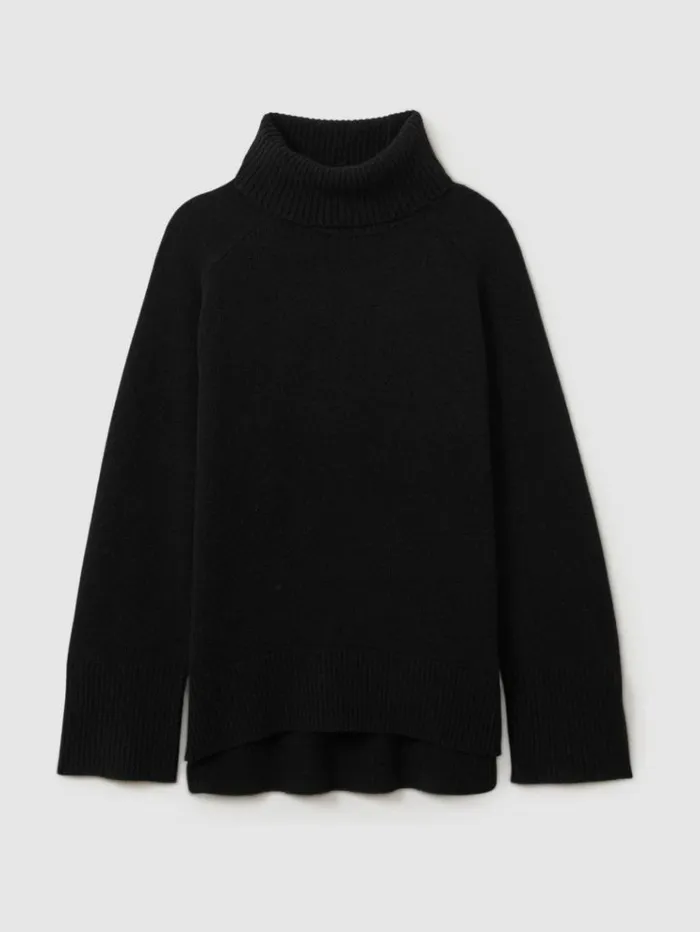 REISS Sweaters Women WoolCashmere RollNeck Jumper Black