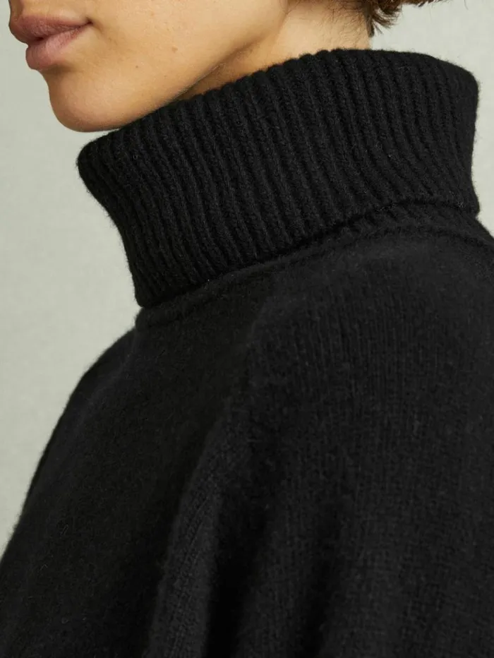 REISS Sweaters Women WoolCashmere RollNeck Jumper Black