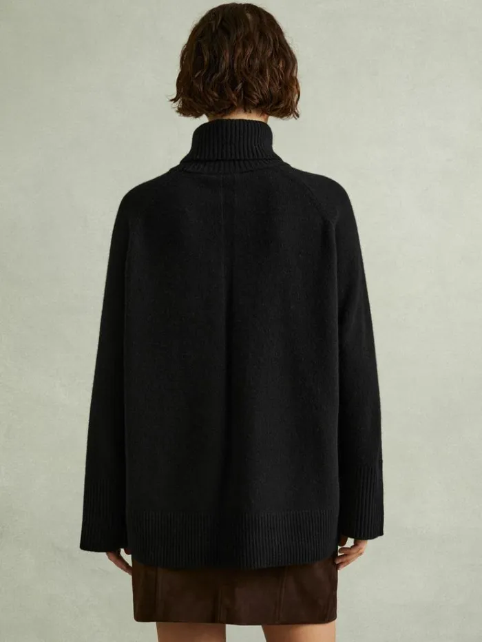 REISS Sweaters Women WoolCashmere RollNeck Jumper Black