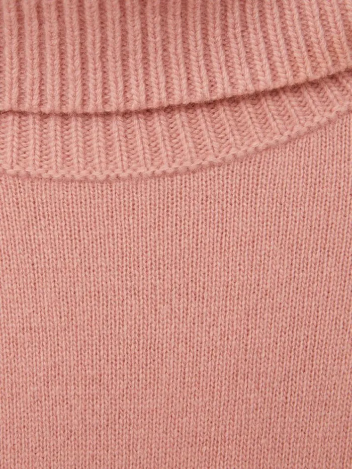 REISS Sweaters Women WoolCashmere RollNeck Jumper Soft Pink