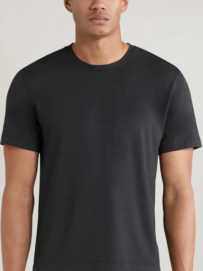 REISS Sweats Hoodies and Joggers Men CH Studios Crew Neck TShirt With TENCEL Fibers Black REISS Sweats Hoodies and Joggers Men CH Studios Crew Neck TShirt With TENCEL Fibers Black