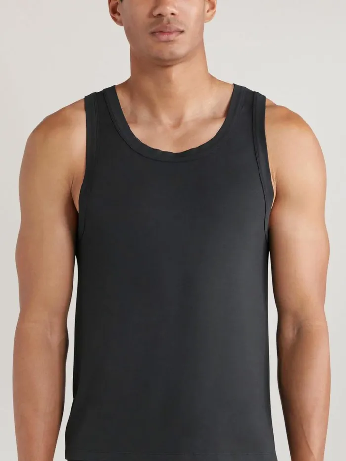 REISS Sweats Hoodies and Joggers Men CH Studios Crew Neck Vest With TENCEL Fibers Black REISS Sweats Hoodies and Joggers Men CH Studios Crew Neck Vest With TENCEL Fibers Black