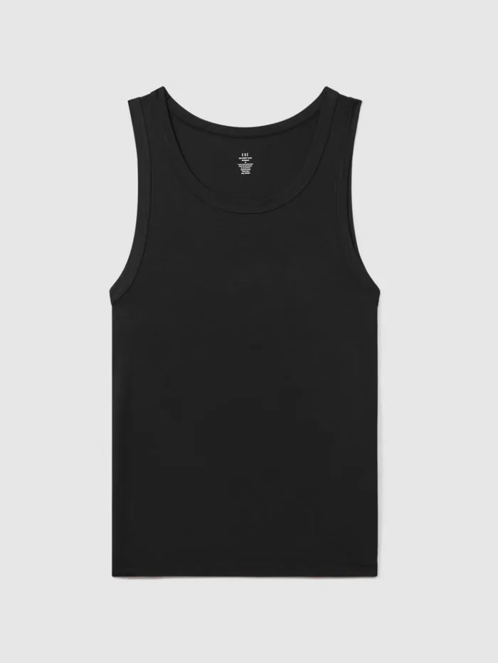 REISS Sweats Hoodies and Joggers Men CH Studios Crew Neck Vest With TENCEL Fibers Black