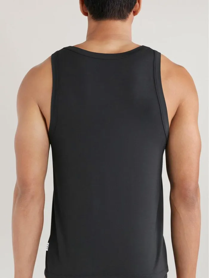 REISS Sweats Hoodies and Joggers Men CH Studios Crew Neck Vest With TENCEL Fibers Black