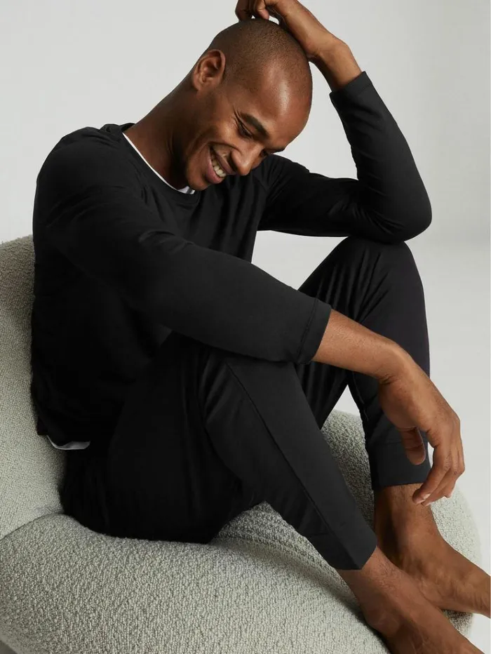 REISS Sweats Hoodies and Joggers Men Crew Neck Jersey Top Charcoal