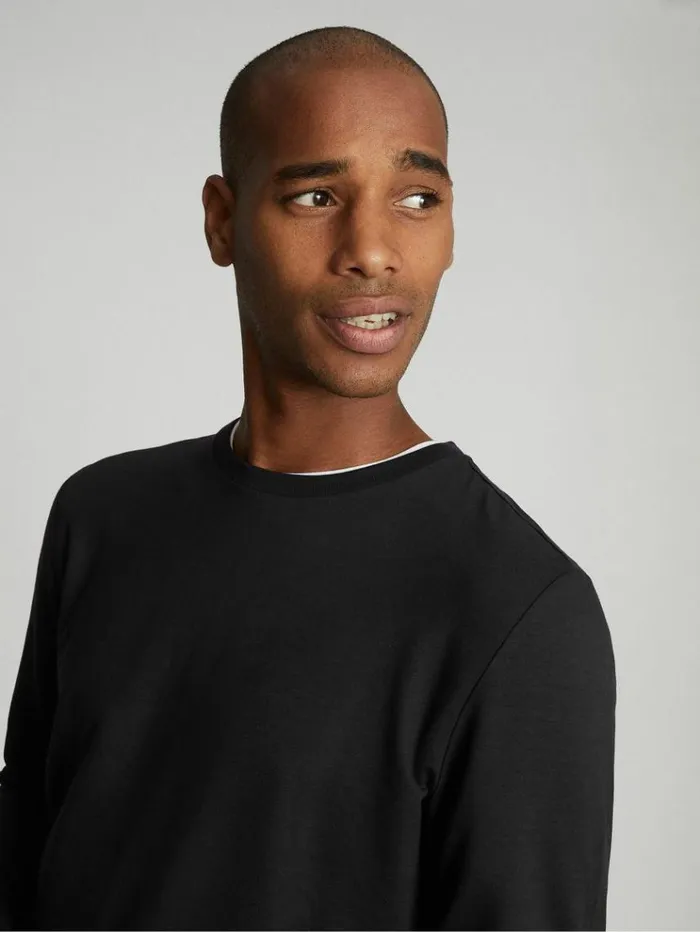 REISS Sweats Hoodies and Joggers Men Crew Neck Jersey Top Charcoal