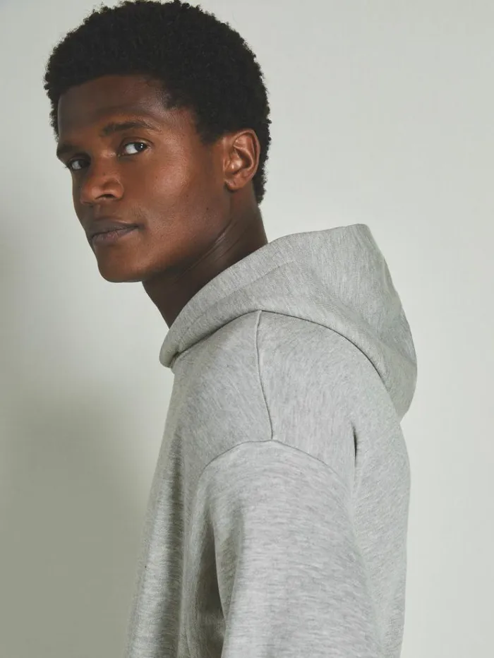REISS Sweats Hoodies and Joggers WomenMen Reiss Les 100 Ciels ModalBlend Jersey Hoodie Grey