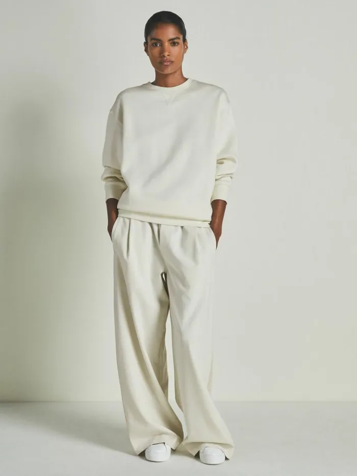 REISS Sweats Hoodies and Joggers Women Reiss Les 100 Ciels ModalBlend Jersey Sweatshirt Cream REISS Sweats Hoodies and Joggers Women Reiss Les 100 Ciels ModalBlend Jersey Sweatshirt Cream