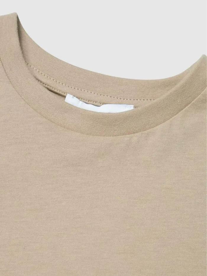 REISS TShirts Children Crew Neck Cotton TShirt Stone