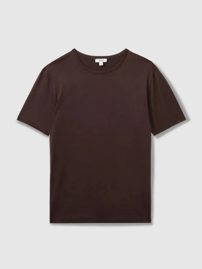 REISS TShirts Men Mercerised Crew Neck TShirt Hazel