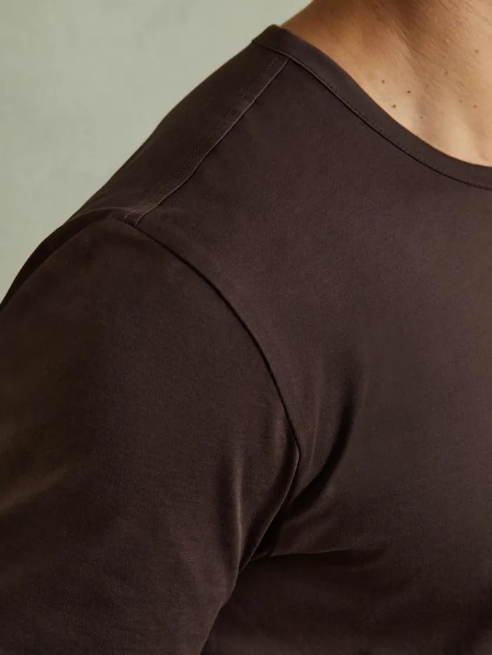 REISS TShirts Men Mercerised Crew Neck TShirt Hazel