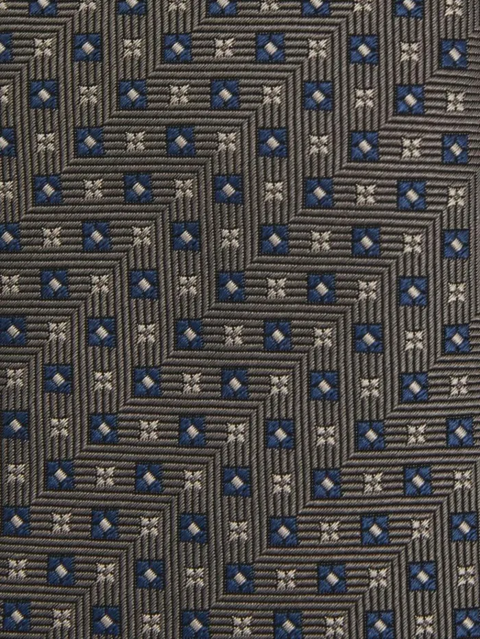 REISS Ties and Pocket Squares Men Silk Blend Foulard Floral Tie Charcoal