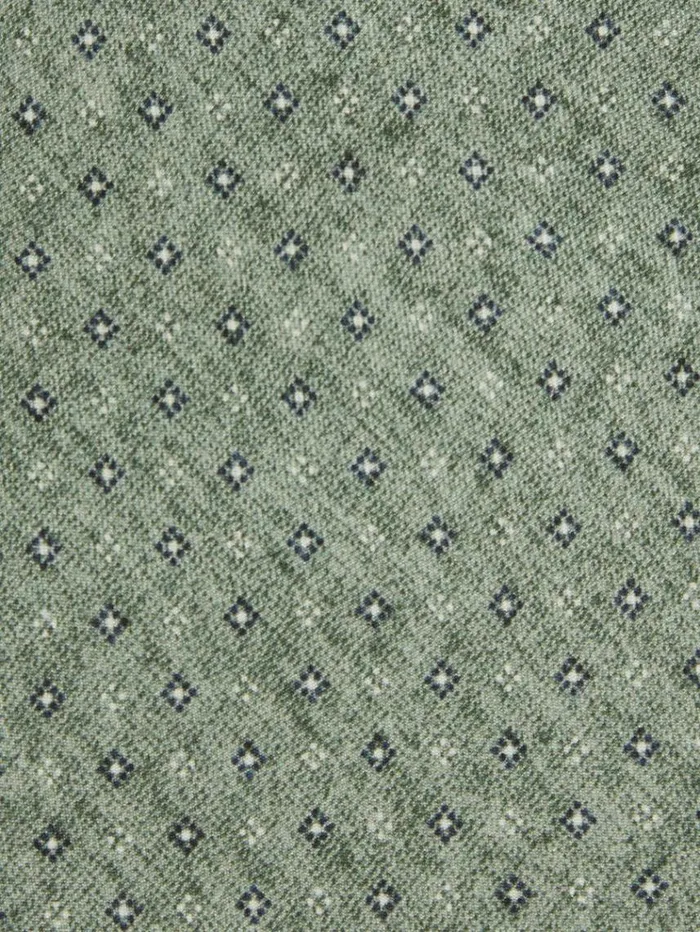 REISS Ties and Pocket Squares Men Silk Geometric Print Tie Soft Sage