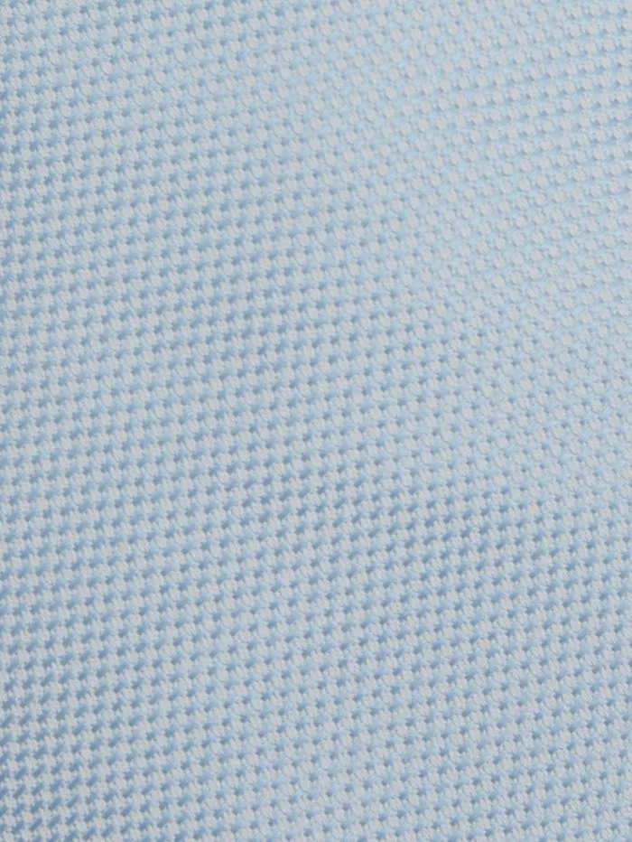 REISS Ties and Pocket Squares Men Textured Tie With Silk Light Blue