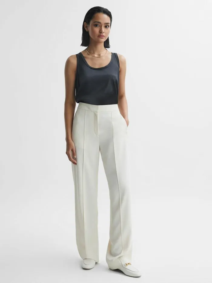 REISS Tops Women Silk Front Vest Navy