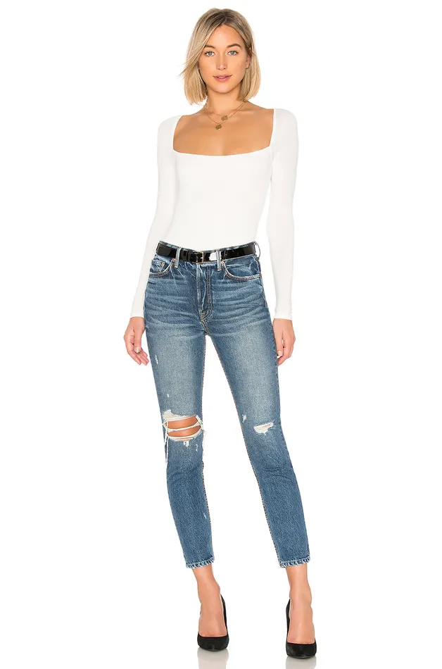 Remi Bodysuit White Women Lovers and Friends Tops Remi Bodysuit White Women Lovers and Friends Tops