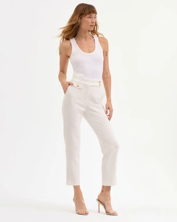 Renzo Pant Offwhiteandgold Women Veronica Beard Pants Renzo Pant Offwhiteandgold Women Veronica Beard Pants