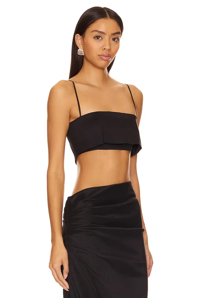 Ricky Cropped Top Black Women Lovers and Friends Tops Ricky Cropped Top Black Women Lovers and Friends Tops
