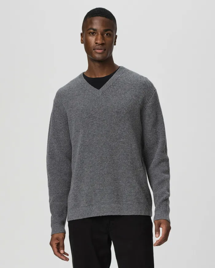 Roth Sweater 8211 Heather Steel Sweaters and Sweatshirts PAIGE Men