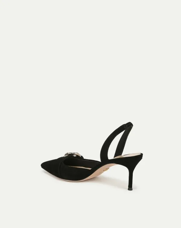 Roxy Suede Slingback Pump Black Women Veronica Beard Shoes Roxy Suede Slingback Pump Black Women Veronica Beard Shoes
