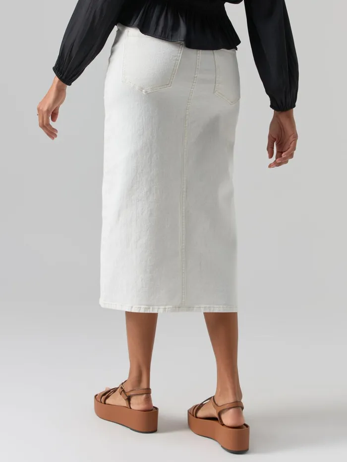 Sanctuary Clothing Denim Women Denim Midi Skirt Chalk Sanctuary Clothing Denim Women Denim Midi Skirt Chalk