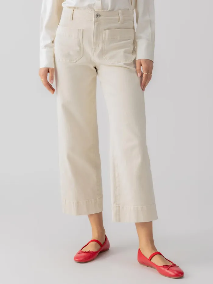 Sanctuary Clothing Denim Women The Marine Standard Rise Denim Pant French Vanilla