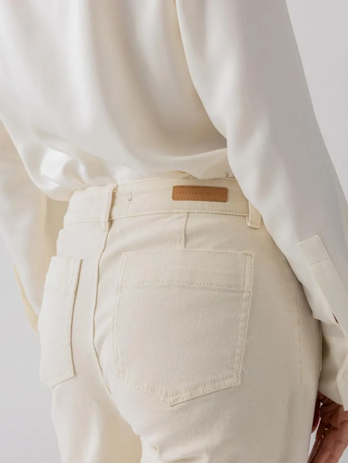 Sanctuary Clothing Denim Women The Marine Standard Rise Denim Pant French Vanilla