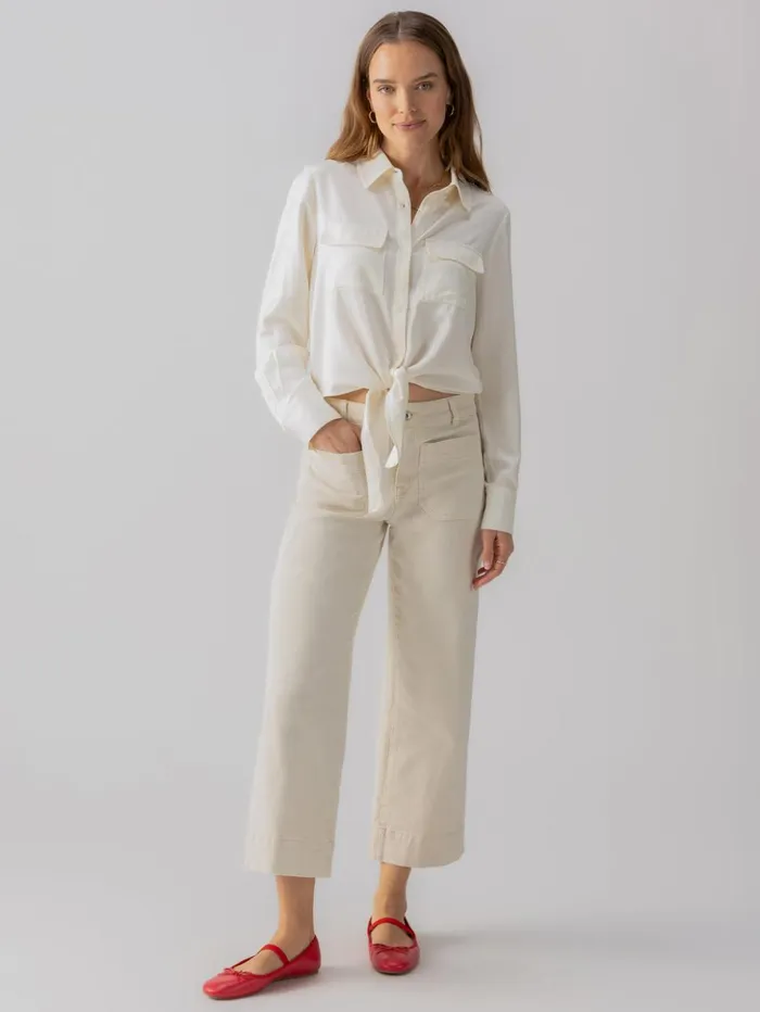 Sanctuary Clothing Denim Women The Marine Standard Rise Denim Pant French Vanilla
