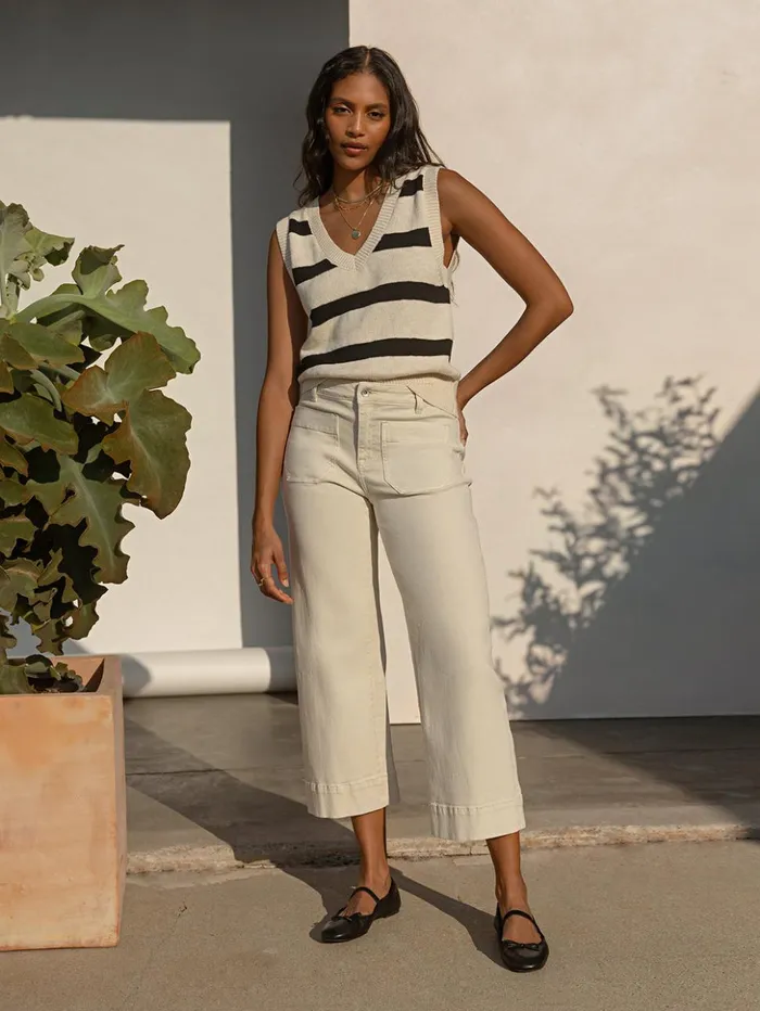 Sanctuary Clothing Denim Women The Marine Standard Rise Denim Pant French Vanilla
