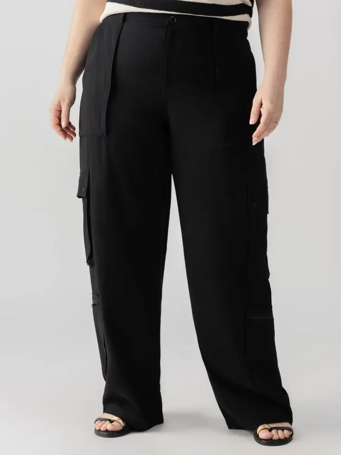 Sanctuary Clothing Inclusive Women OTT SemiHigh Rise Cargo Pant Black Inclusive Collection Sanctuary Clothing Inclusive Women OTT SemiHigh Rise Cargo Pant Black Inclusive Collection