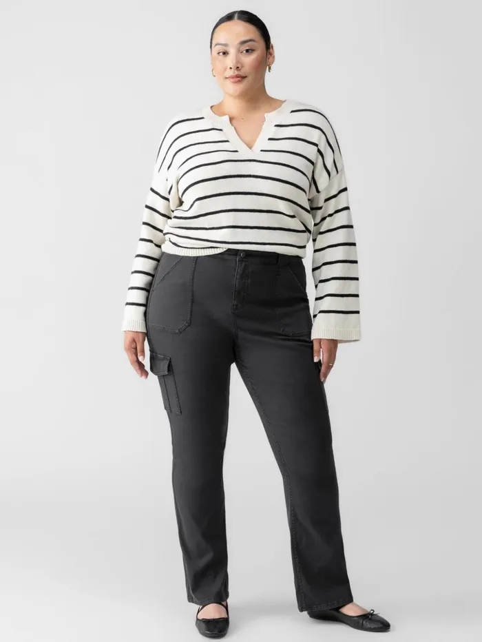 Sanctuary Clothing Inclusive Women Sculpted Hayden Bootcut Standard Rise Pant Black Inclusive Collection