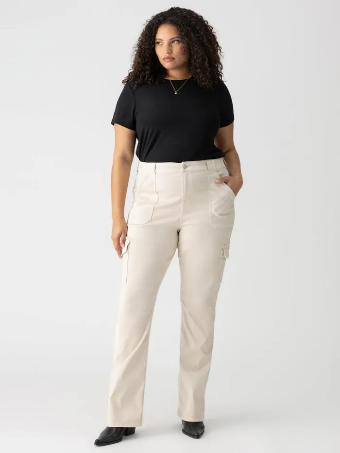 Sanctuary Clothing Inclusive Women Sculpted Hayden Bootcut Standard Rise Pant Toasted Almond Inclusive Collection