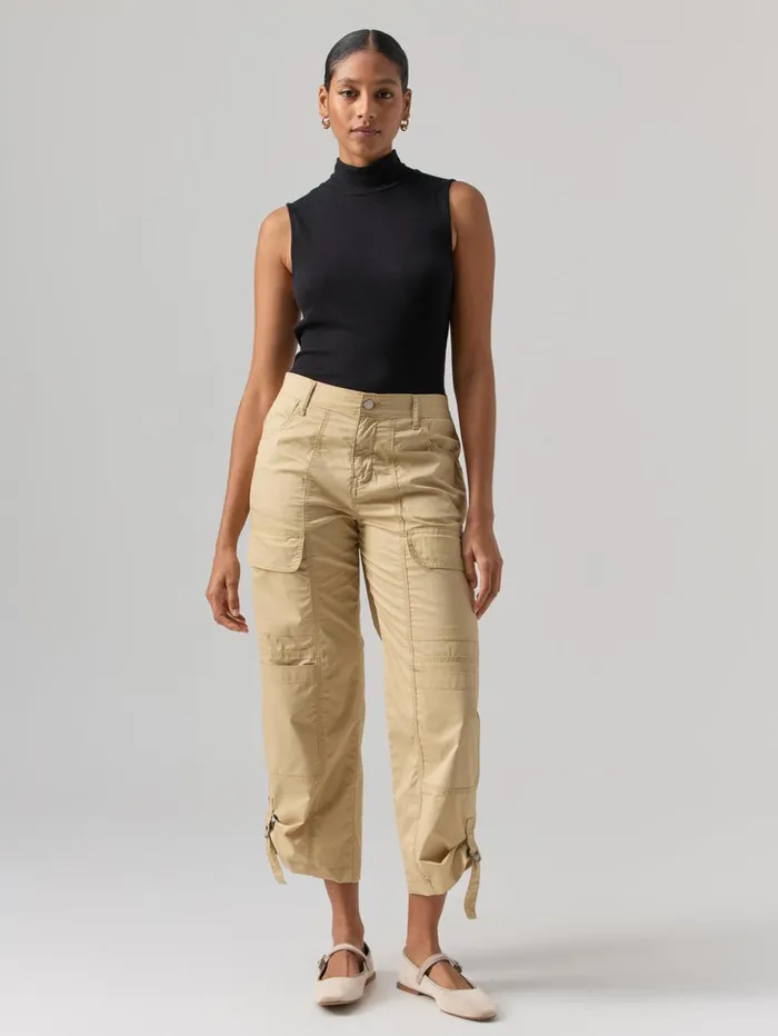 Sanctuary Clothing Pants Women Cali Cargo Standard Rise Pant True Khaki
