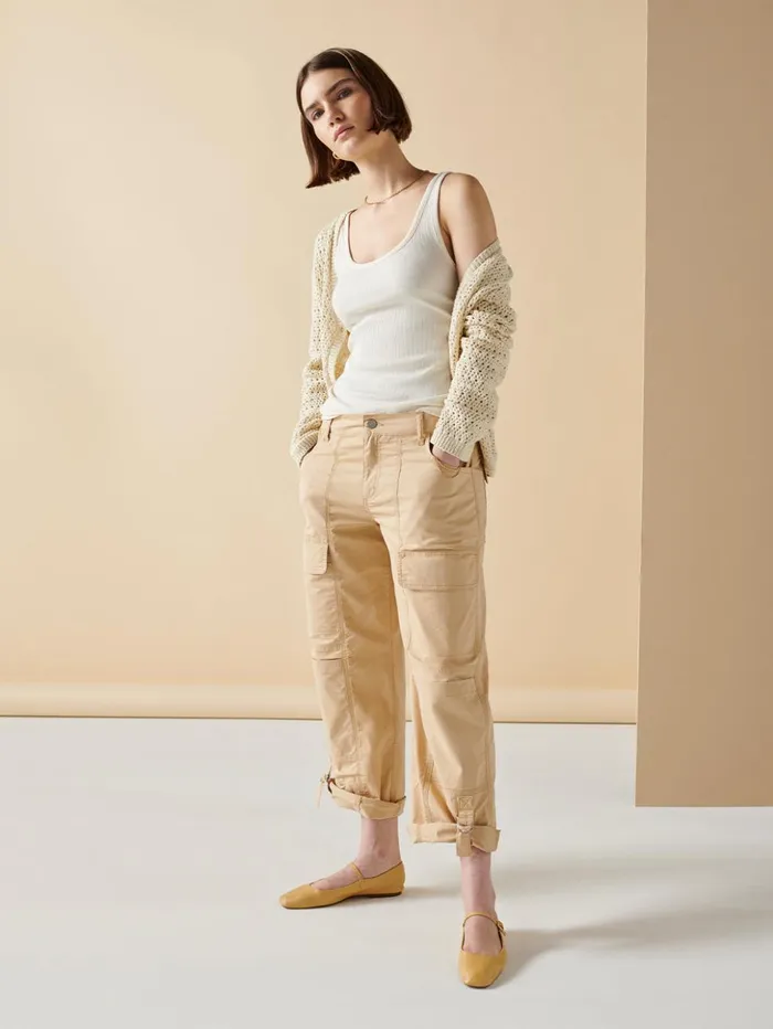 Sanctuary Clothing Pants Women Cali Cargo Standard Rise Pant True Khaki