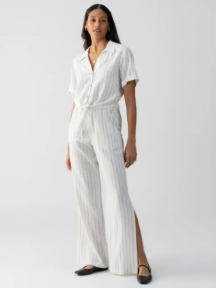 Sanctuary Clothing Pants Women Ocean Front PullOn Standard Rise Pant Biarritz Stripe
