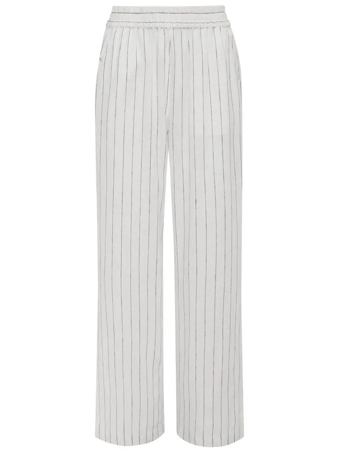 Sanctuary Clothing Pants Women Ocean Front PullOn Standard Rise Pant Biarritz Stripe