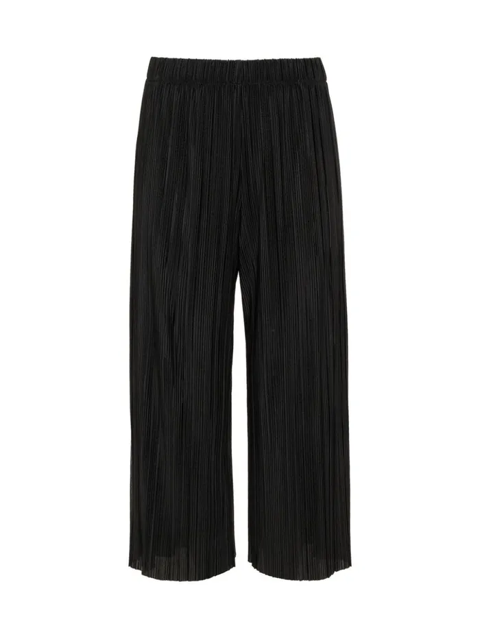 Sanctuary Clothing Pants Women Plisse Semi High Rise Culotte Black Sanctuary Clothing Pants Women Plisse Semi High Rise Culotte Black