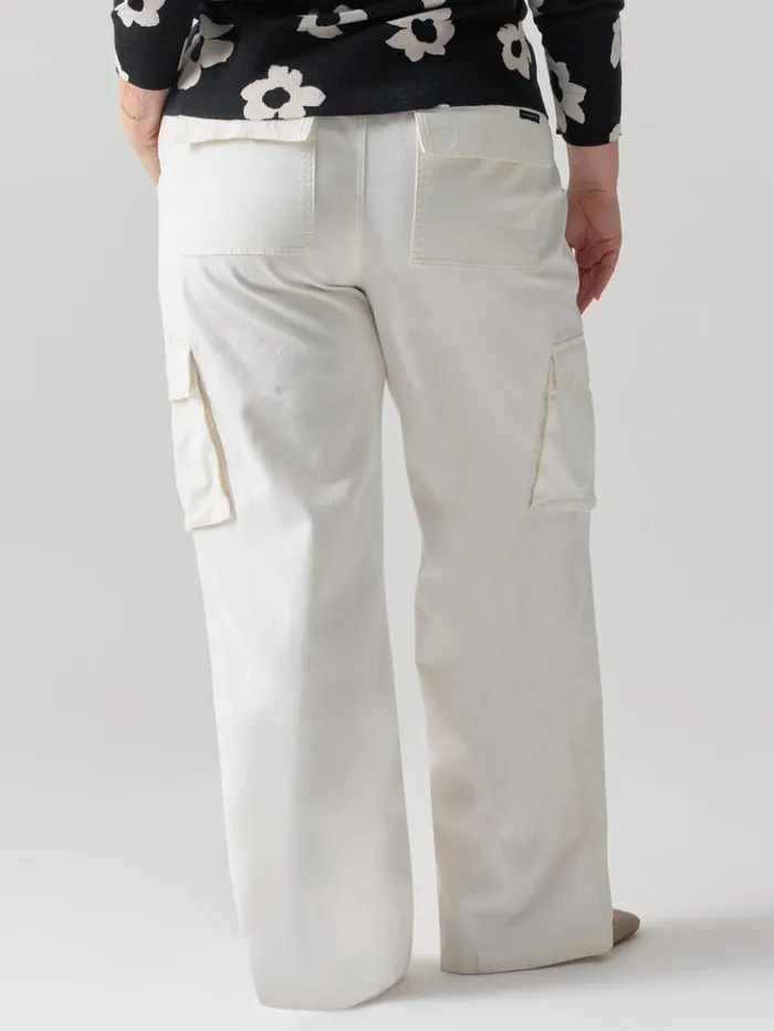 Sanctuary Clothing Pants Women Reissue Cargo Standard Rise Pant Powdered Sugar Inclusive Collection